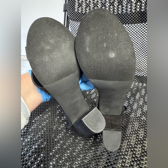 JustFab Black Crisscross Heels - Picture 8 of 11